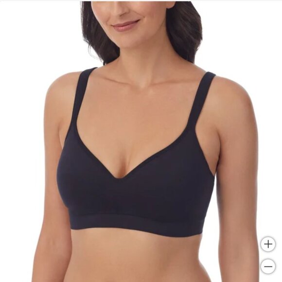 3-Carole Hochman Seamless Comfort Bra 2-Pack - Black & Nude Wire-Free - Picture 3 of 7